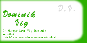 dominik vig business card